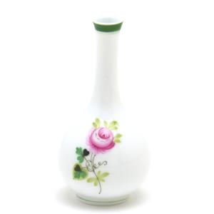 ヘレンド 花瓶 アポニーグリーン 手描き 磁器 花器 花活け ハンガリー ヘレンド 花瓶 アポニーグリーン 手描き 磁器製 飾り壺 花活け