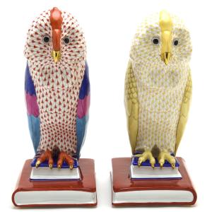 ヘレンド（HEREND） 馬 置物 赤色の鱗模様 手描き 磁器 フィギュリン