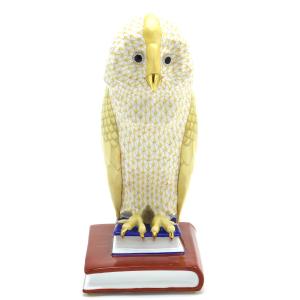 ヘレンド 猫(ミニ) 置物 グルーミングキャット 赤色の鱗模様