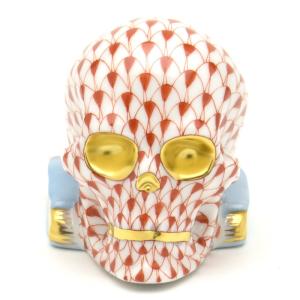 ヘレンド（HEREND） 馬 置物 赤色の鱗模様 手描き 磁器 フィギュリン