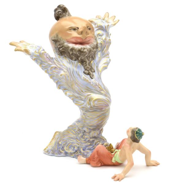 ヘレンド 人形 置物 フィギュリン アラジンとジェニー 魔法のランプ 飾り物 Herend