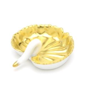 ヘレンド アポニーグリーン ランプベース 手描き 磁器製 テーブル 
