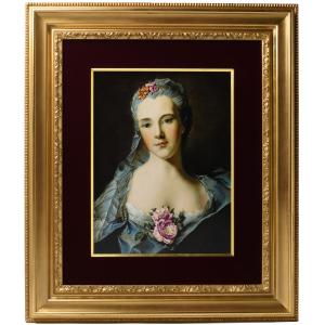ヘレンド(Herend) 陶板画(高さ:40cm,幅:30cm) 薔薇の貴婦人(08101/SP519)【店頭展示品】磁器製 マスターペインターのサイン入り タイルタブロー 送料無料 新品