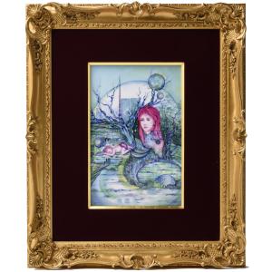 マイセン MEISSEN プラーク陶板 バード 鳥木図 プラーク t-173