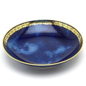 セーブル(Sevres) 深皿(直径:18cm) クープ セーブルブルー雲模様(24K