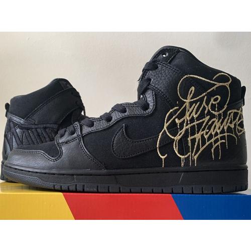 30cm DH7755-001 NIKE SB DUNK HIGH FAUST Black and ...