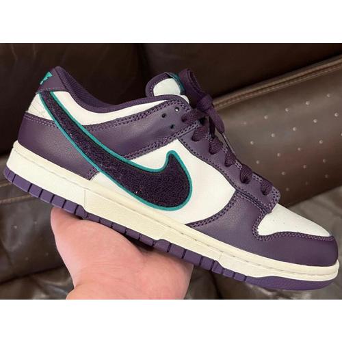 24.5cm DQ7683-100 NIKE DUNK LOW Chenille Swoosh Gr...