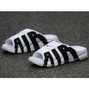 28cm FB7818-100 NIKE AIR MORE UPTEMPO SLIDE White and Black ナイキ 