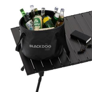 BLACKDOG 折り畳みPVCバケツ 20L ブラック 黒 ホワイト 白 折りたたみバケツ BBQ 簡易冷蔵庫 洗濯 キャンプ 用品｜hermanherman