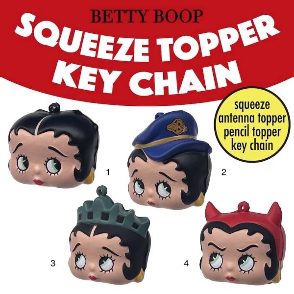 レターパックプラス対応 BETTY BOOP ベティブープ スクイーズトッパー キーチェーン アンテ...