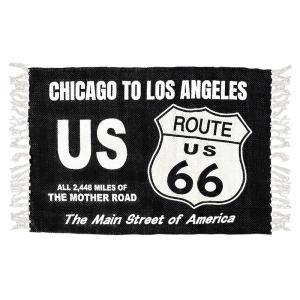 レターパックプラス対応 ROUTE66 ルート66 フロアマット コットンマット ショートマット 玄...