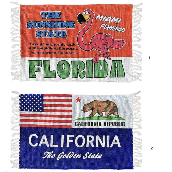 レターパックプラス対応 フロアマット フロリダ カリフォルニア コットンマット ショートマット 玄関...