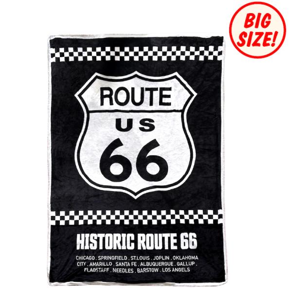 ROUTE66 ルート66 ボアブランケット 大判 140cm×200cm ふわふわ もこもこ 防寒...
