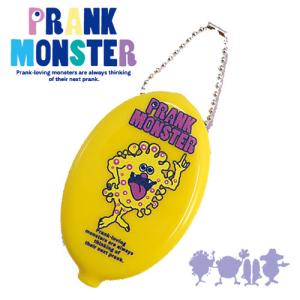 レターパックプラス対応 PRANK MONSTER ラバー コインケース BACTERIA イエロー コインポーチ 小銭入れ ゴム製 モンスター キーホルダー レディース｜hermit