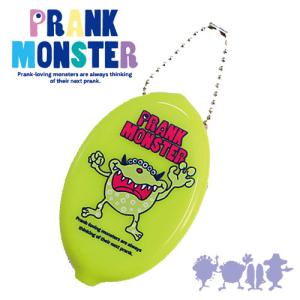 レターパックプラス対応 PRANK MONSTER ラバー コインケース SIX EYES ライトグリーン 蛍光グリーン コインポーチ 小銭入れ ゴム製 モンスター キーホルダー｜hermit