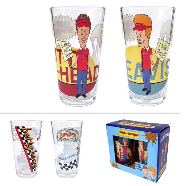 ビーバス＆バットヘッド ペア グラス ガラス製 ペアグラス アメリカキャラクター 肉厚タイプ 食器 ...