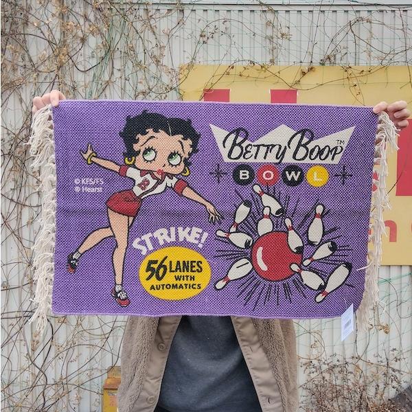 レターパックプラス対応 BETTY BOOP ベティブープ フロアマット BOWL ショートマット ...