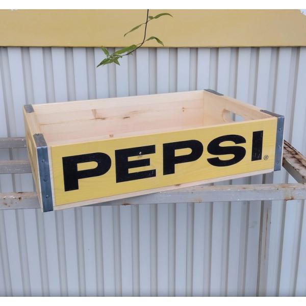 PEPSI WOOD CRATE A ペプシ ウッドボックス ウッドケース 木箱 小物収納 インテリ...