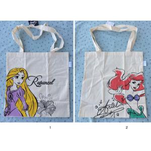 レターパックプラス対応 エコマーク付き コットンバッグ ディズニー ラプンツェル アリエル プリンセ...