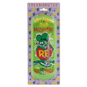 レターパックプラス対応 RAT FINK ラットフィンク サーモメーター 温度計 ロング カッコ良い 縦向き 壁掛け インテリア雑貨 壁面装飾 オシャレな温度計｜hermit