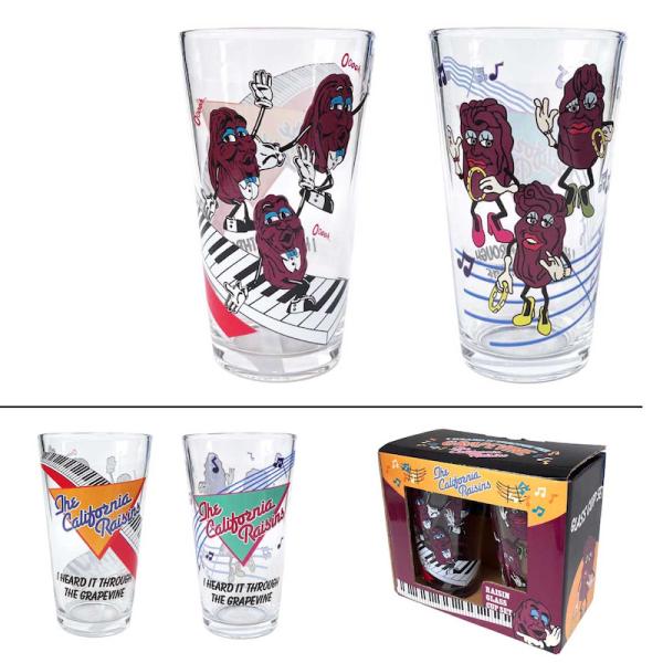 カリフォルニアレーズン ペア グラス ガラス製 ペアグラス アメリカキャラクター 肉厚タイプ 食器 ...