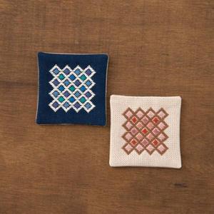 こぎん刺しキット コースターb 刺繍 刺しゅう オリムパス ハリノヲト ハンドメイド 手芸材料の通販シュゲールyahoo 店 通販 Yahoo ショッピング