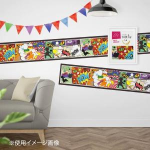 Walllip ポイントメイク用ウォールペーパー 約28cm 2 5m アメコミ風 Wl B03 パンダファミリー 通販 Yahoo ショッピング