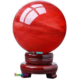 風水 水晶玉 赤い水晶玉 水晶玉 天然石 クリスタルボール クリスタル 置物 クリスタルボール装飾 事務所リビングルーム研究寝室 赤い