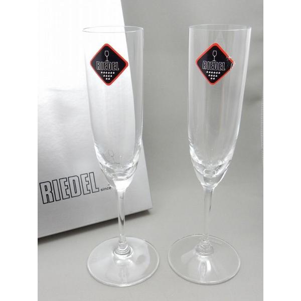 未使用品! RIEDEL/リーデル ヴィノム シャンパーニュ/ペア シャンパングラス 2客セット ◯...