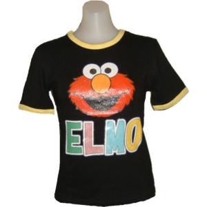 セサミストリートsesame street　Tシャツ エルモ　1146　黒