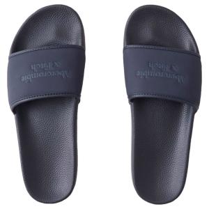 【並行輸入品】アバクロンビー&フィッチ メンズ サンダル Abercrombie&Fitch Logo Slides (ネイビーブルー) 【ビーサン 靴 サンダル 】｜herobox