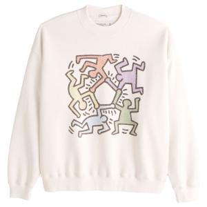 【並行輸入品】アバクロンビー&フィッチ メンズ スウェットシャツ ( トレーナー /  オーバーサイズ ) Abercrombie&Fitch Keith Haring Sweatshirt｜herobox