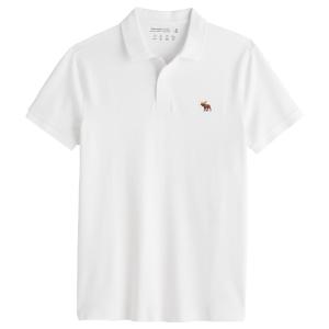 【並行輸入品】【メール便送料無料】アバクロンビー&フィッチ メンズ ポロシャツ ( 半袖 ) Abercrombie&Fitch Signature Icon Polo (ホワイト)｜herobox