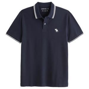 【並行輸入品】【メール便送料無料】アバクロンビー&フィッチ メンズ ポロシャツ ( 半袖 ) Abercrombie&Fitch Elevated Icon Polo (ネイビー)｜herobox