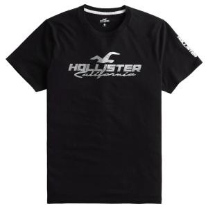 【並行輸入品】【メール便送料無料】ホリスター メンズ Ｔシャツ ( 半袖 ) Hollister Print Logo Graphic Taping Tee (ブラック) 【tシャツ ｔシャツ 】｜herobox