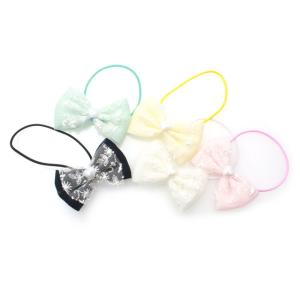 キッズヘアゴム オーガンジーリボン C25-23 トリプルリボン キッズ