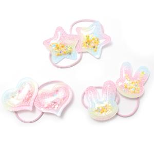 ヘアゴム くるみボタン スイーツ リボン I72- 子供 ドラジェカラー