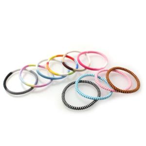 リングゴム マーブルストライプ レインボー HR-I57 ヘアゴム 金具なし