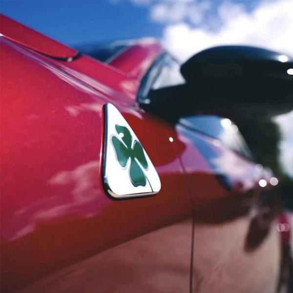 ステッカー 車 クローバー 3D ３個セット アルファロメオ Alfa Romeo フェンダー アル...