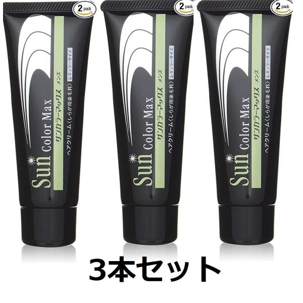 サンカラーマックス ブラック 75g×3本セット 75g 白髪染め クリーム 主に男性用 髪や頭皮に...