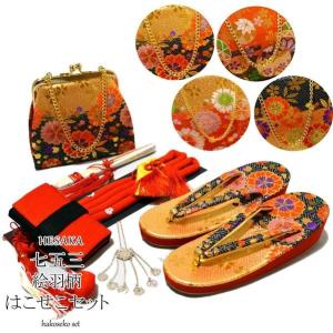 七五三 草履 バッグ はこせこ 6点 セット 刺繍 (マリ) 小物 7歳 七歳