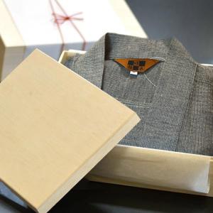 作務衣 メンズ 綿 麻 しじら織り 木箱 入り 父の日