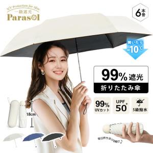 ミニ折り畳み傘 完全遮光 遮熱 日傘 超軽量 1...の商品画像
