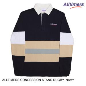 ALLTIMERS オールタイマーズ CONCESSION STAND RUGBY NAVY S ラガーシャツ