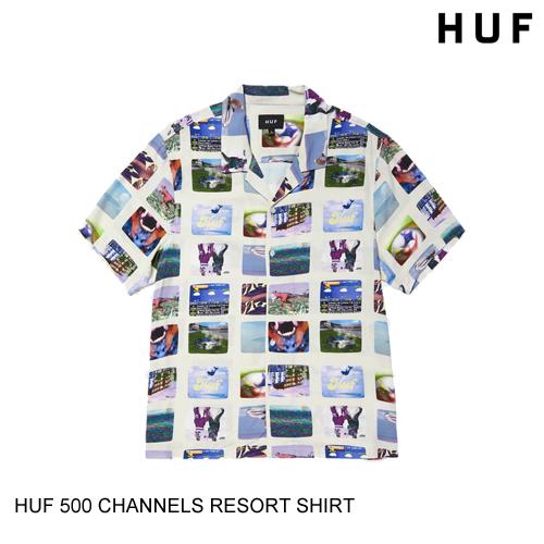 HUF 500 CHANNELS RESORT SHIRT MULTI M 半袖シャツ 日本代理店正...