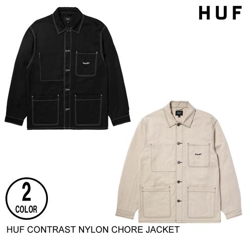 HUF ハフ CONTRAST NYLON CHORE JACKET 2色 M-L ジャケット 日本...