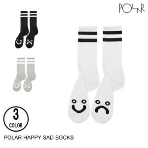 POLAR SKATE CO. ポーラー HAPPY SAD SOCKS 3色 22.5cm-28.0cm 靴下・ソックス｜ヘスター