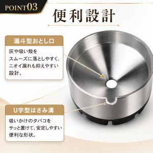 灰皿 蓋付き 車 ステンレス アイコス 大容量...の詳細画像4
