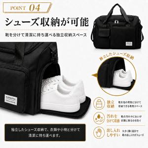 ボストンバッグ レディース メンズ 大容量 修...の詳細画像5