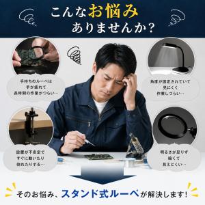 スタンドルーペ LEDライト付き 3倍 拡大鏡...の詳細画像2